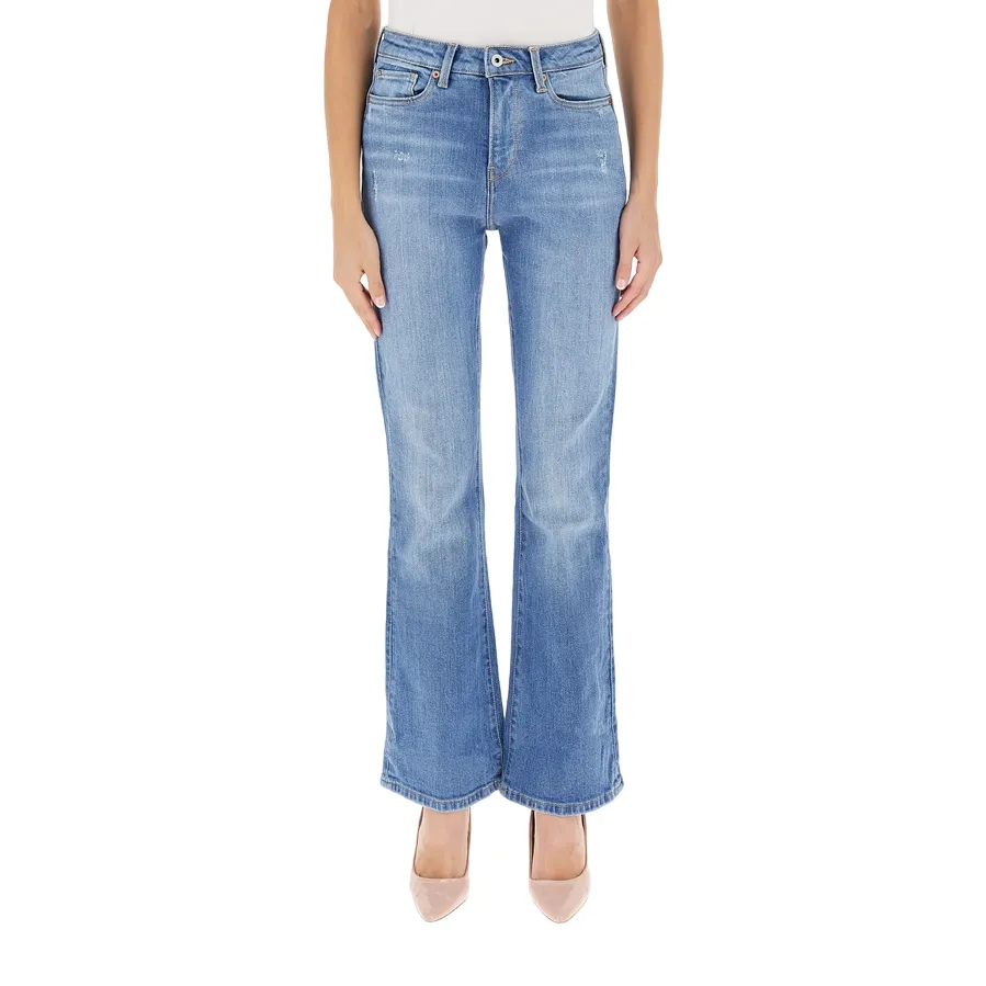 Pepe Jeans pantalone jeans da donna Flare a vita alta PL204733RI32 blu chiaro Articulated Knee Shape