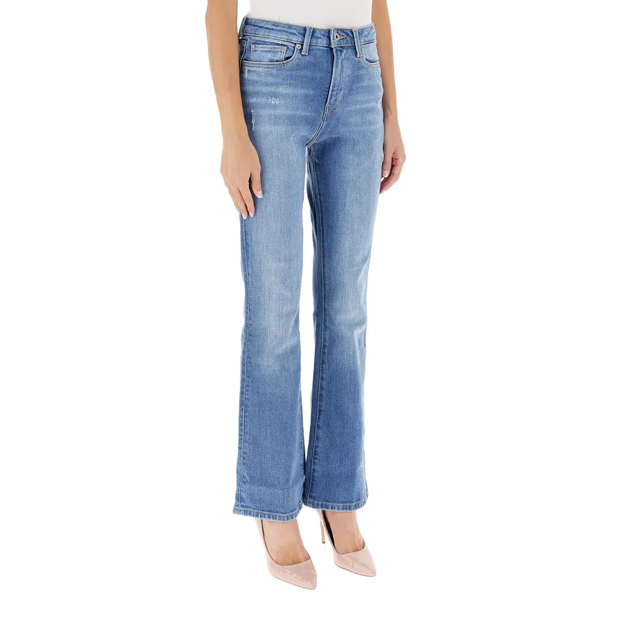 Pepe Jeans pantalone jeans da donna Flare a vita alta PL204733RI32 blu chiaro Smart Fit Textured Versatile Shopping Day