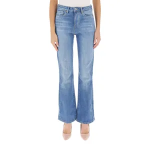 Pepe Jeans pantalone jeans da donna Flare a vita alta PL204733RI32 blu chiaro Articulated Knee Shape
