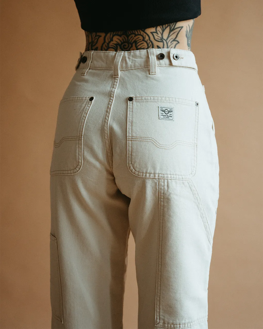 Albion Carpenter Pant - Ecru Non Irritating Seams