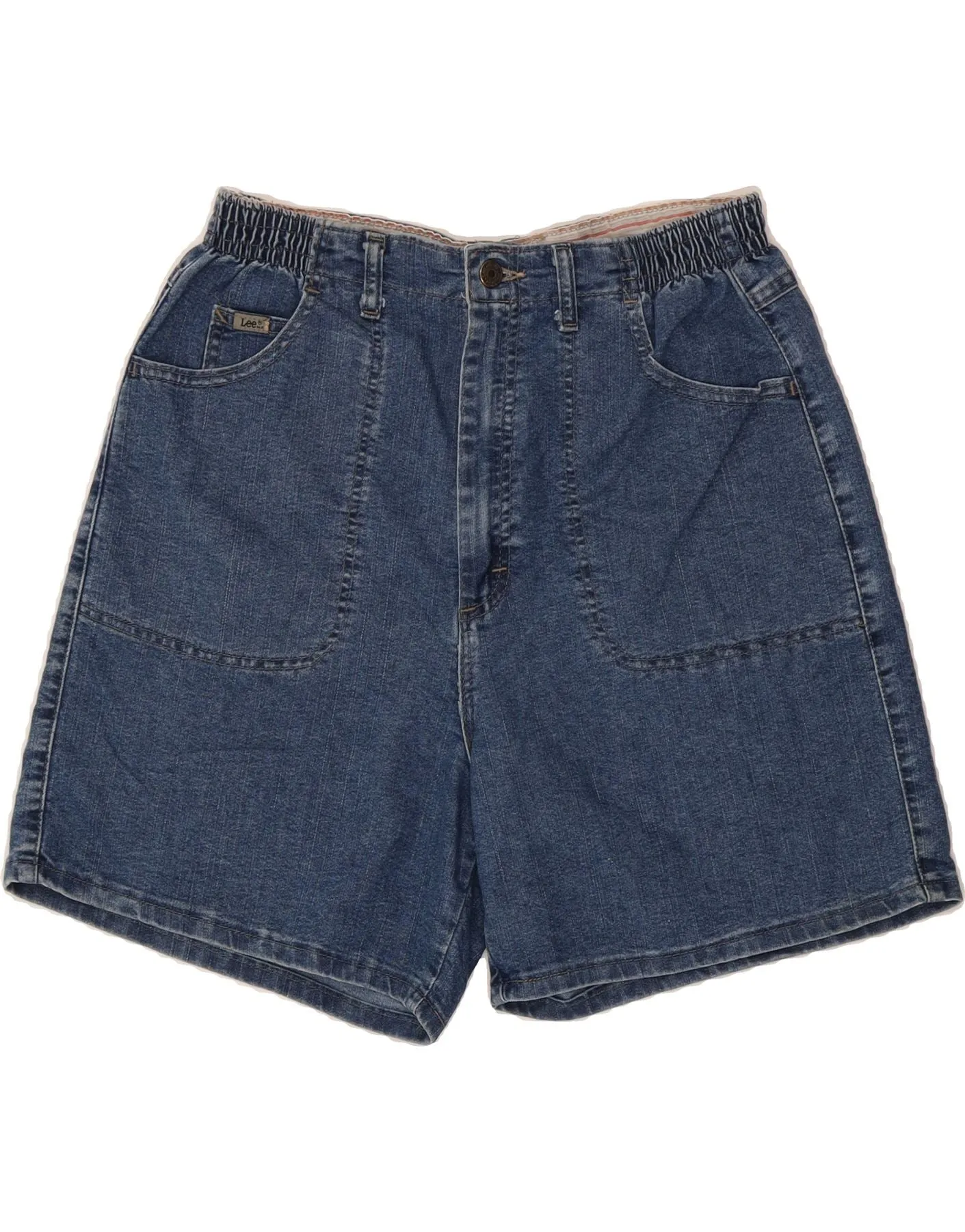 LEE Womens Denim Shorts W30 Medium Blue Breathable Fit Outdoor Vibe