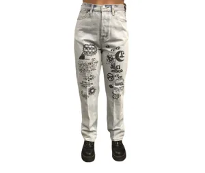 Clean Outfit Winter Warmth Minimalist Style Picnic Style Obey Pantalone denim Sophie 242010045 vintege indaco chiaro