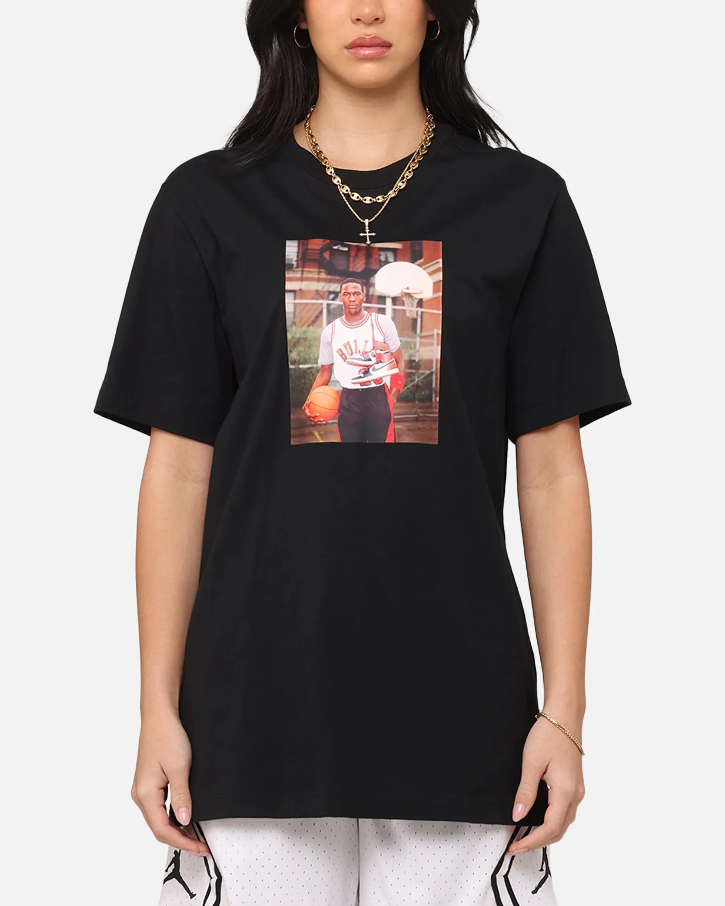 Low Profile Collar Jordan Brand Photo Crewneck T-Shirt Black/Black