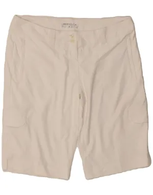 NIKE Womens Dri Fit Cargo Shorts UK 14 Large W34  White Polyester lounging clothes