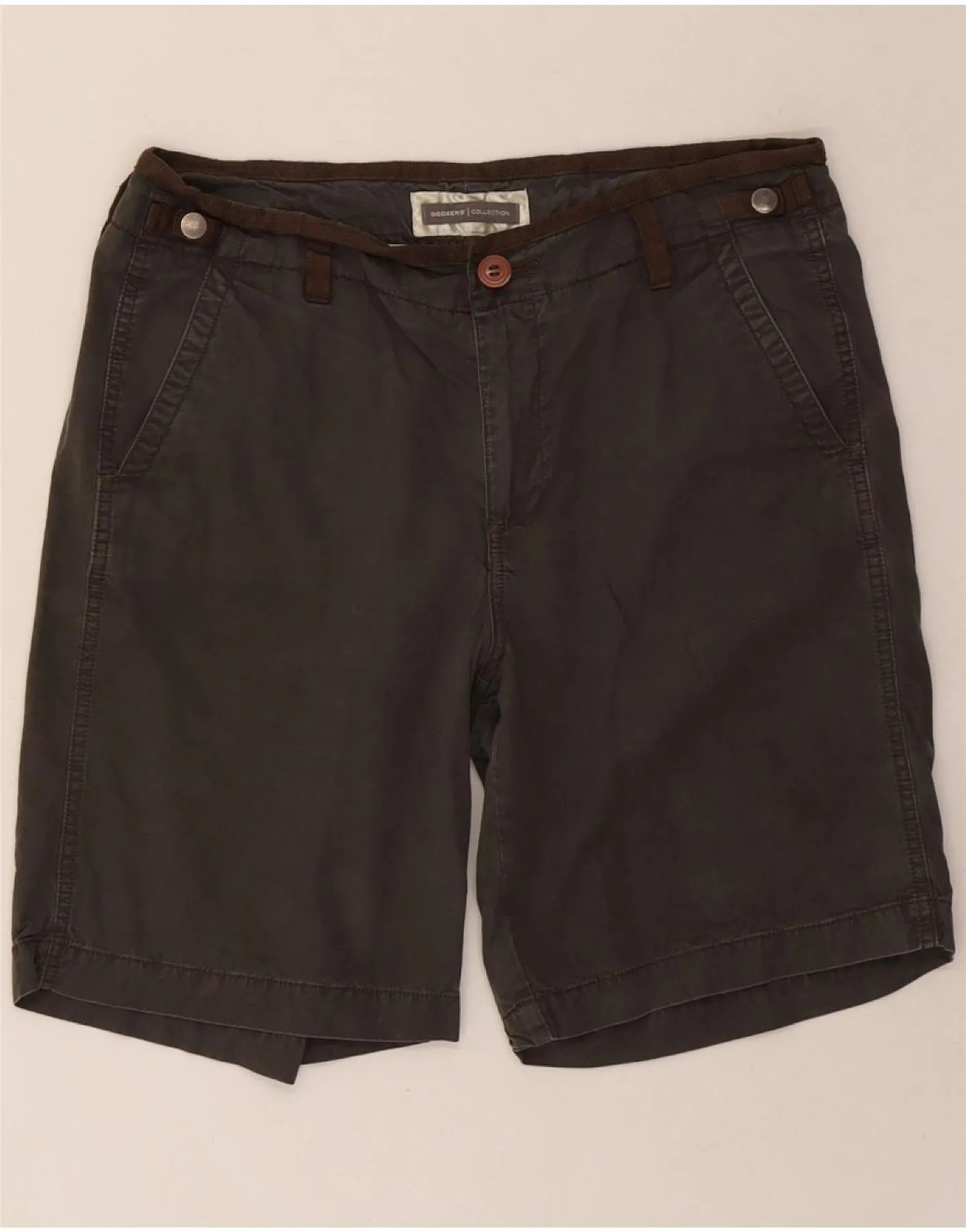 Breathable Motion DOCKERS Womens Chino Shorts US 6 Medium W30  Grey Cotton