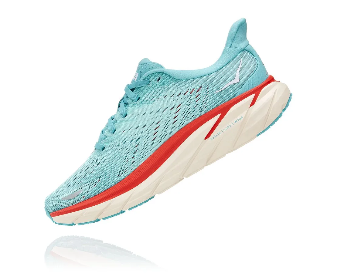 well made Lightweight Upper Hoka One One scarpa da corsa da donna Clifton 8 1119394/AEBL aquarelle/eggshell blue