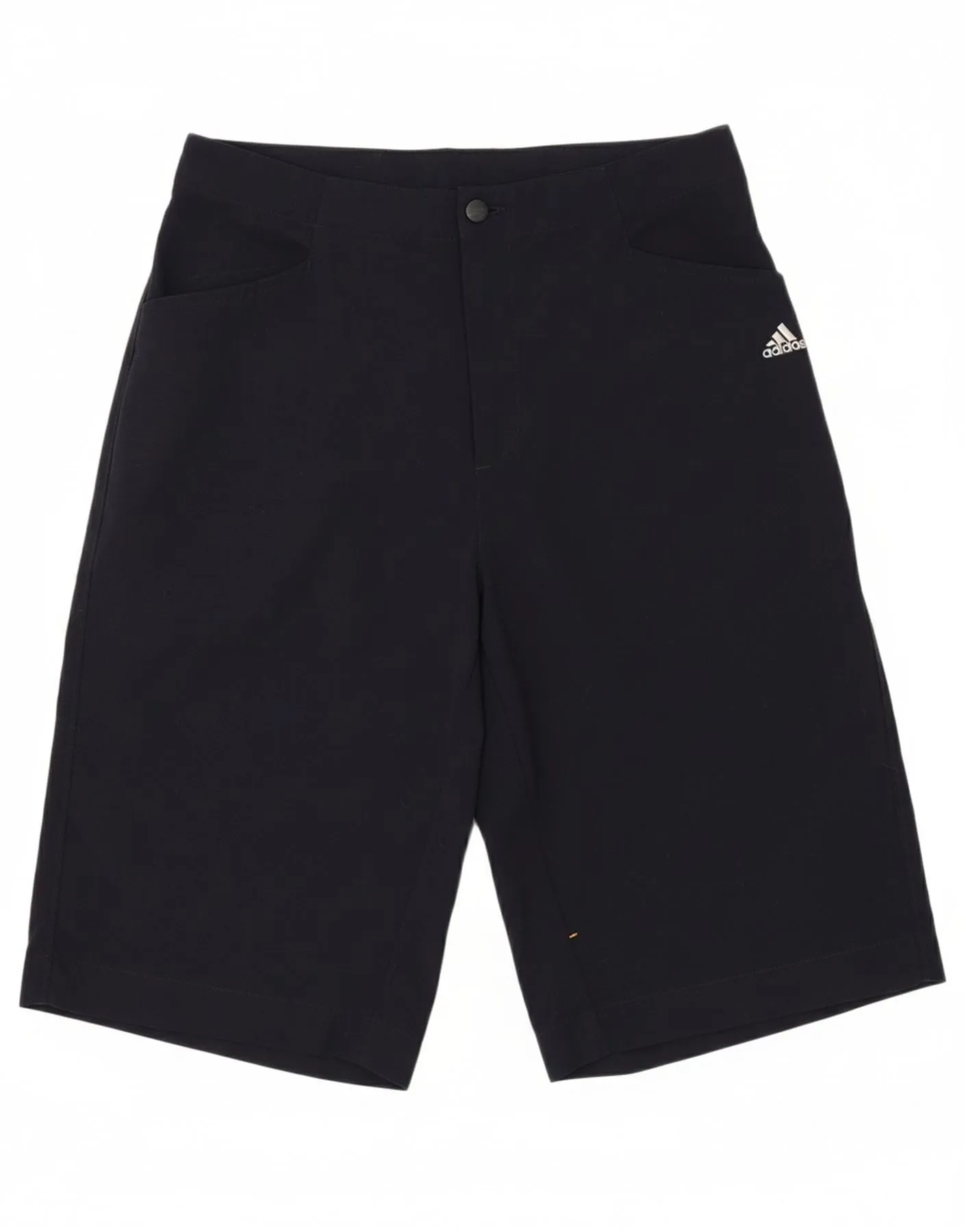 ADIDAS Womens Bermuda Shorts UK 16 Large W30 Navy Blue Polyamide Evening Wear Stretch Wear