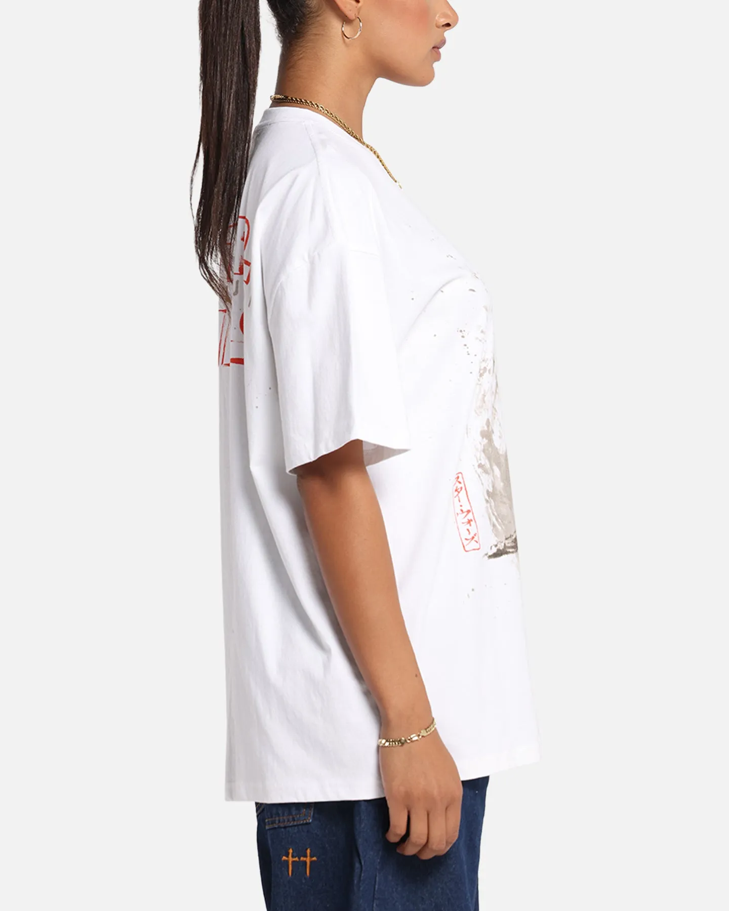 FlexibleKnit sporty and comfortable 73 Studio Star Wars Takumi Last Jedi Vintage T-Shirt White
