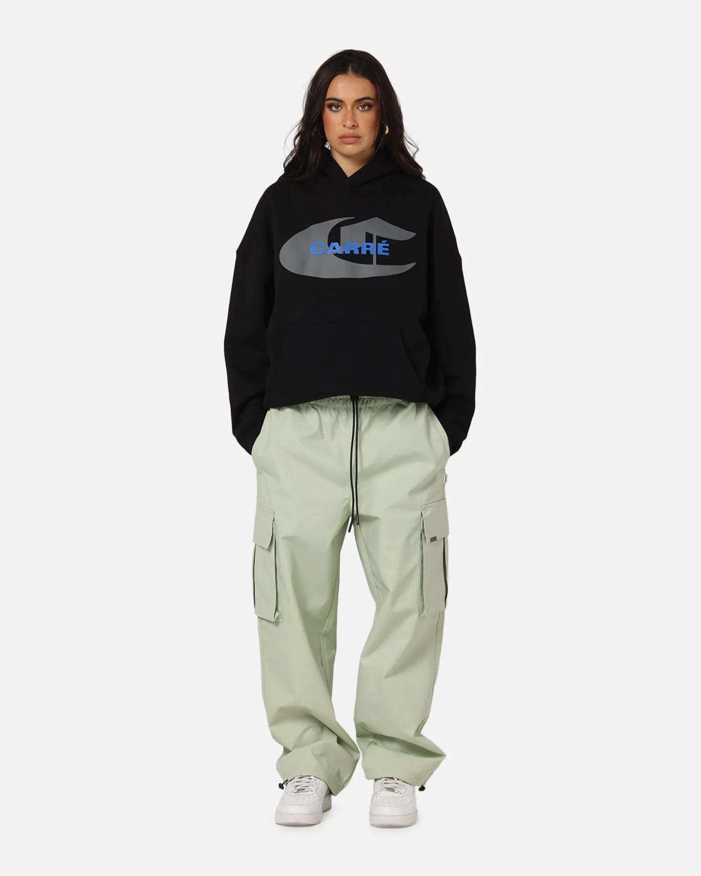 Carre Crested Hoodie Black Guinea pig like Tennis wear