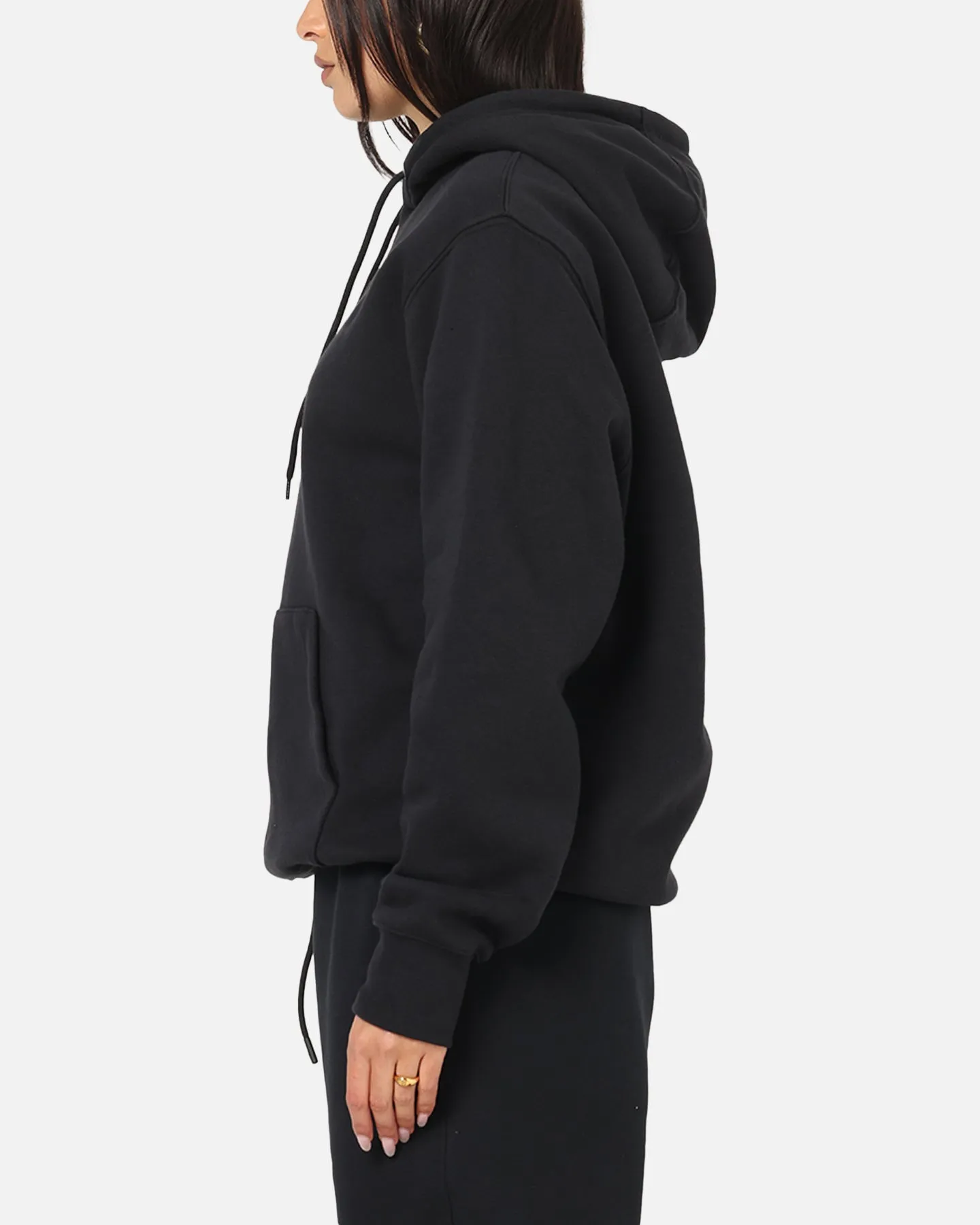 Low Profile Design Nike Club Pullover Fleece Hoodie Black/Black/White