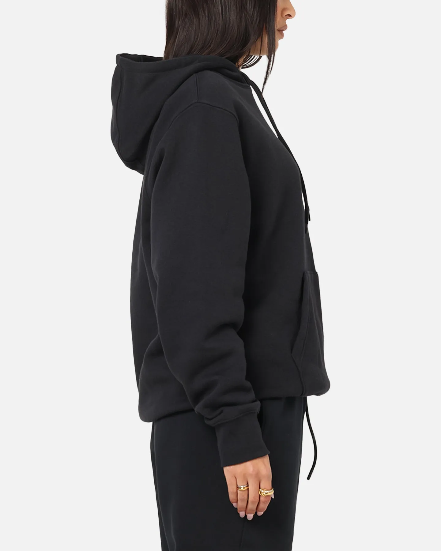 Nike Club Pullover Fleece Hoodie Black/Black/White solo adventure