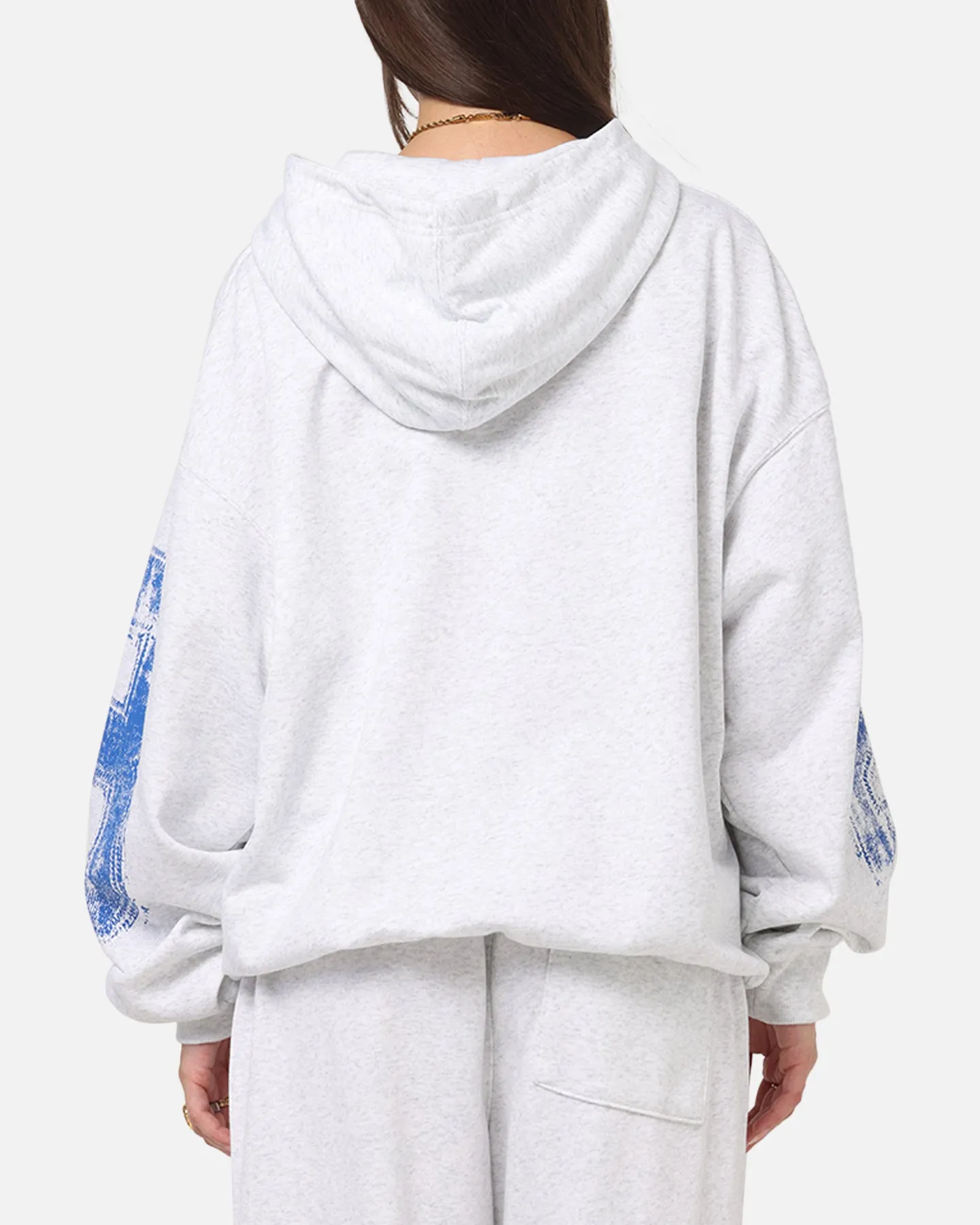 Tagless Labeling Jordan Brooklyn Collegiate Pullover Hoodie Birch Heather Grey