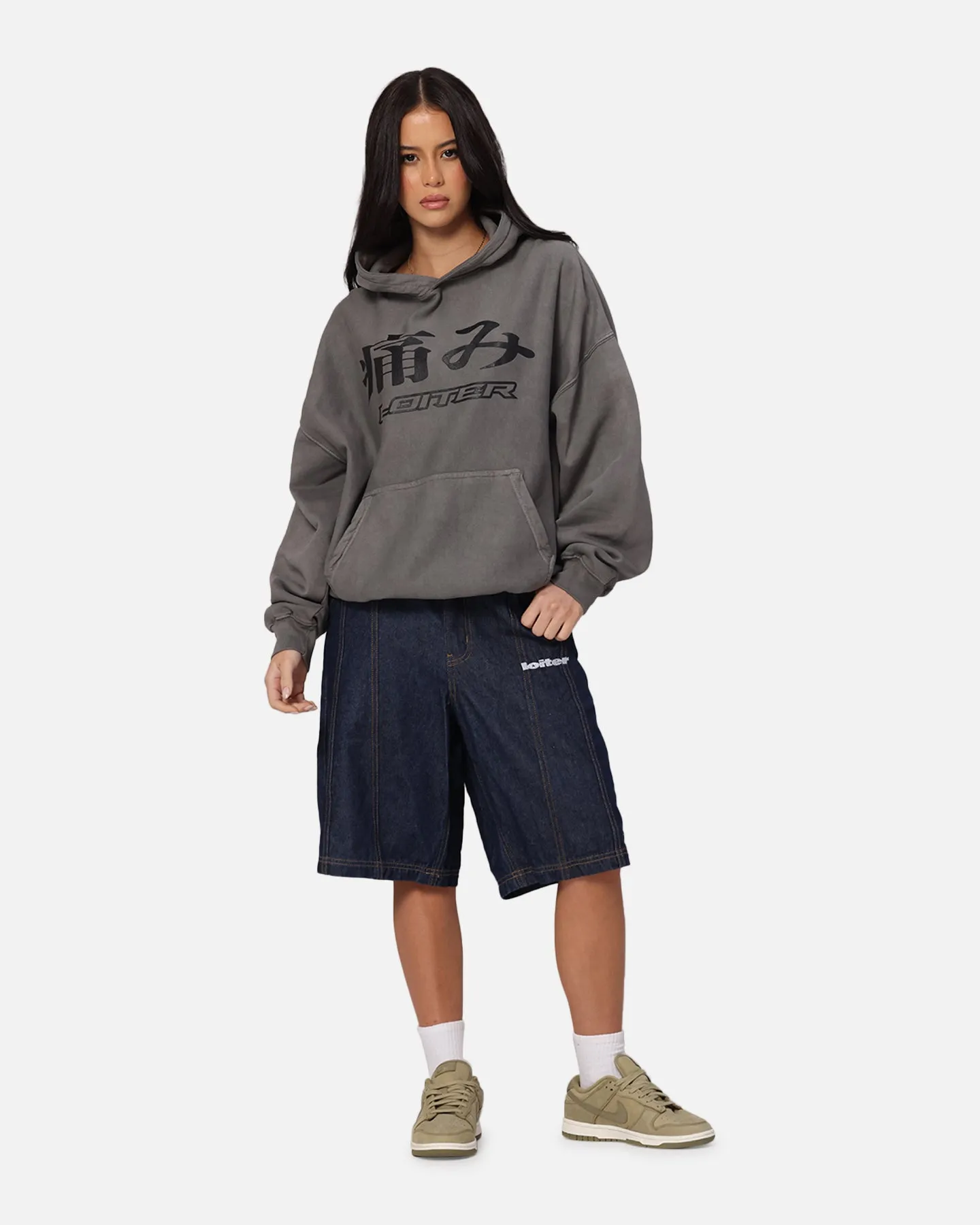 Loiter Ultimate Pain Hoodie Washed Charcoal Everyday Use