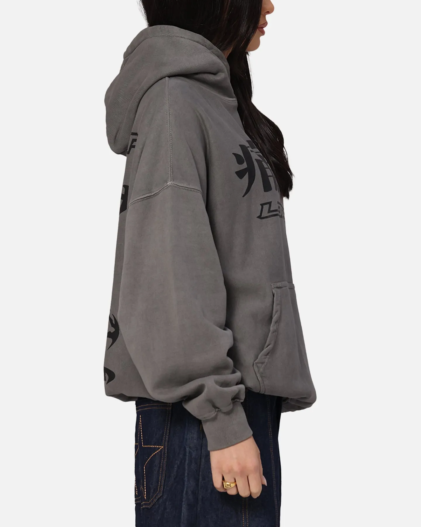 Loiter Ultimate Pain Hoodie Washed Charcoal couple's look