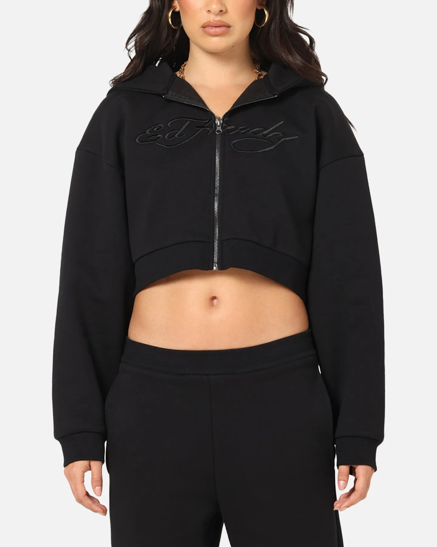 Winter Day Valentine's Day look Ed Hardy Women's Butterfly Effect Hoodie Black