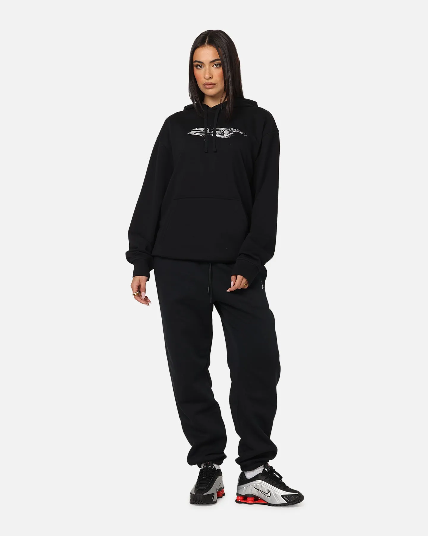 Adjustable Tear Resistant Stitching Jordan Dri-FIT Graphic Pullover Hoodie Black/White