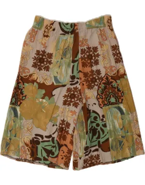VINTAGE Womens High Waist Casual Shorts W36 XL Multicoloured Floral khaki shorts