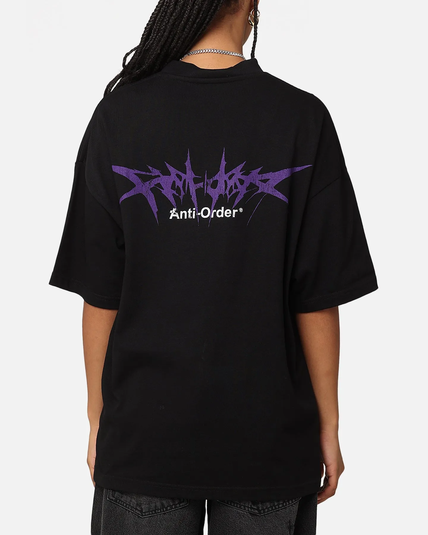 Luxurious The Anti Order Metal Mock Neck T-Shirt Black