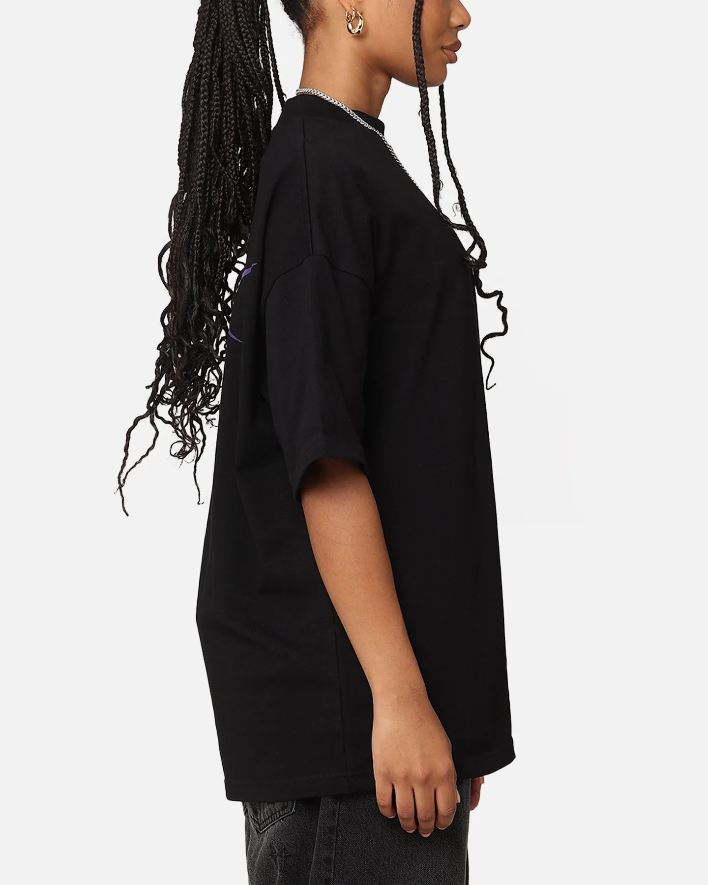 Daily Trend The Anti Order Metal Mock Neck T-Shirt Black