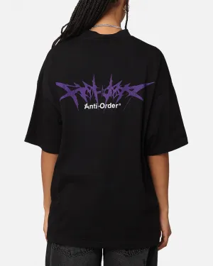 Luxurious The Anti Order Metal Mock Neck T-Shirt Black