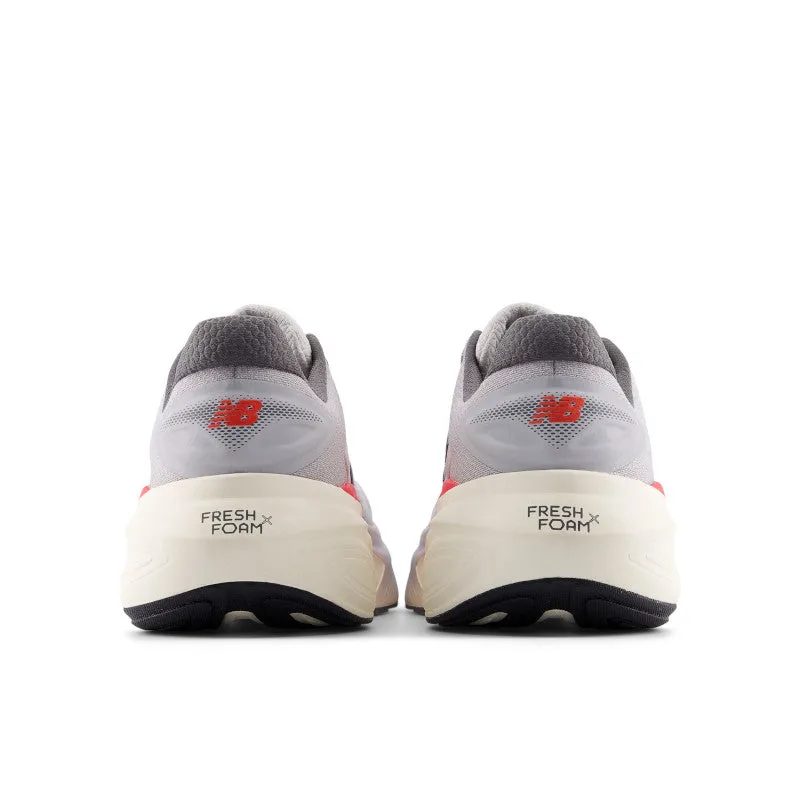 Pressure Redistribution Design Fresh Foam X More v6 - Grey Matter with True Red and Castlerock - Men's