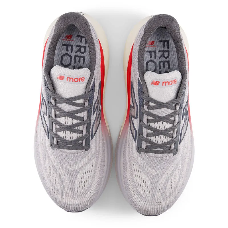 Fresh Foam X More v6 - Grey Matter with True Red and Castlerock - Men's Contoured Footbed Technology