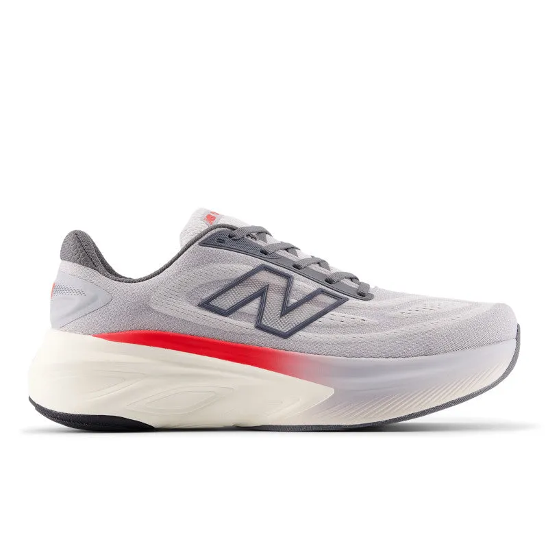 road running shoes Fresh Foam X More v6 - Grey Matter with True Red and Castlerock - Men's