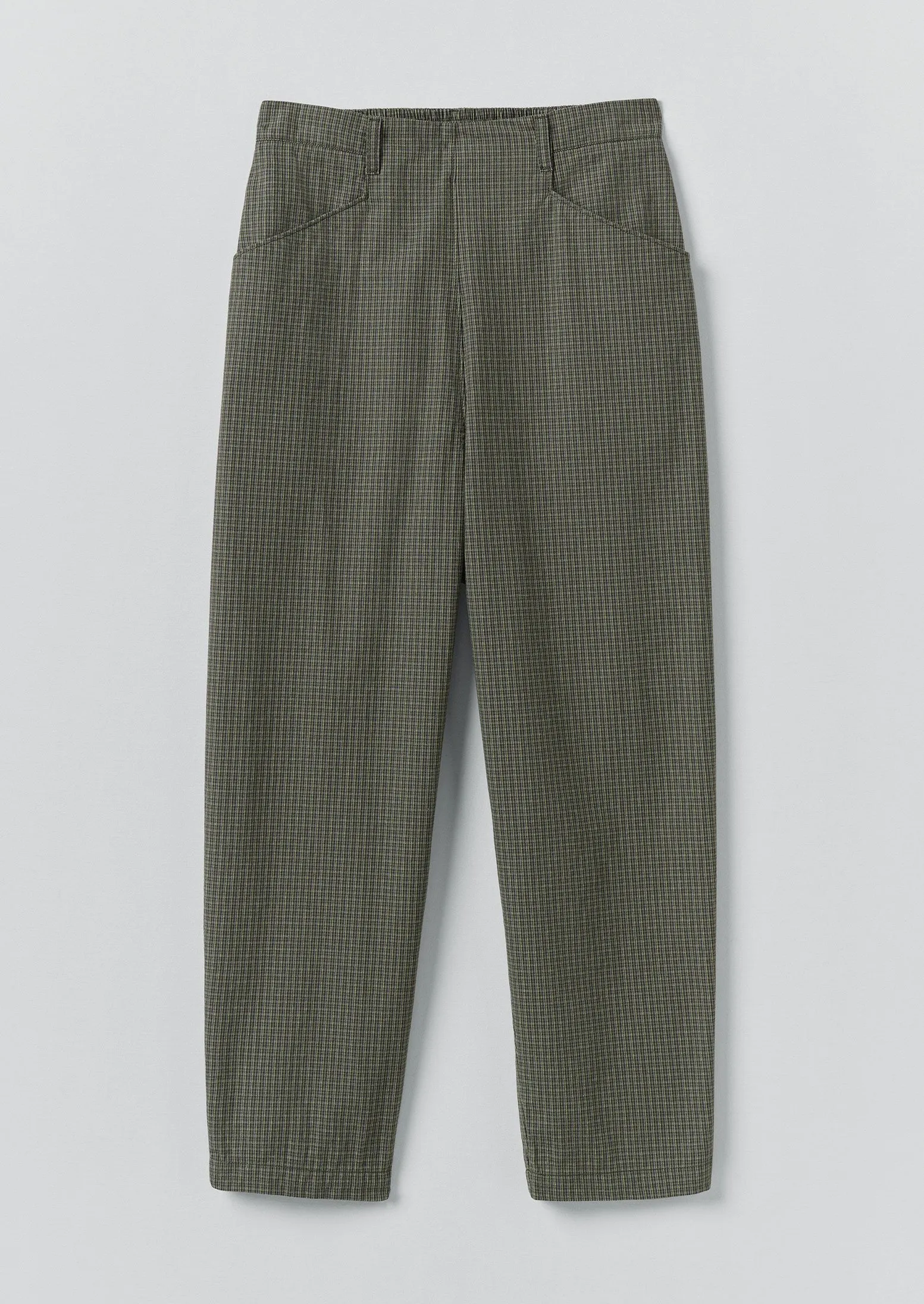 Smart Layer Alix Pixel Check Pants | Matcha Green