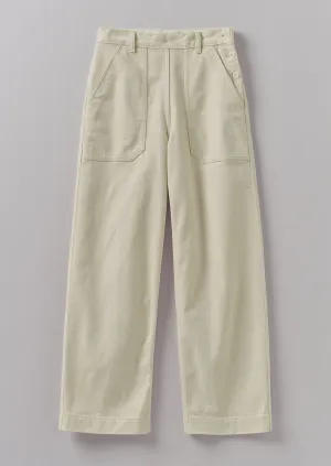 Relaxed Cut All Season Annie Organic Denim Full Length Jeans | Ecru