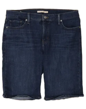 art industry fashion industry LEVI'S Womens Classic Bermuda Denim Shorts US 16 2XL W38 Blue Cotton
