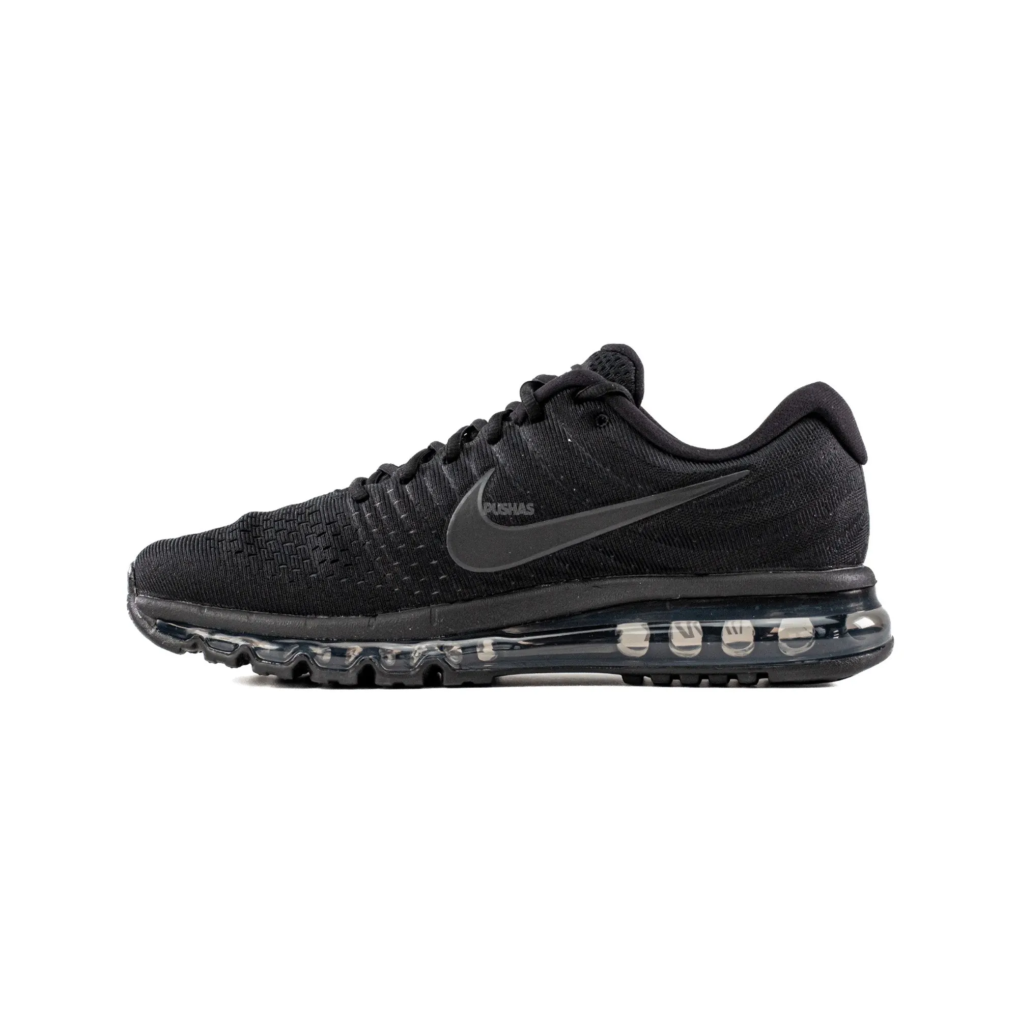 seamless upper shoes adult athletic shoes Nike Air Max 2017 'Triple Black' (2017)