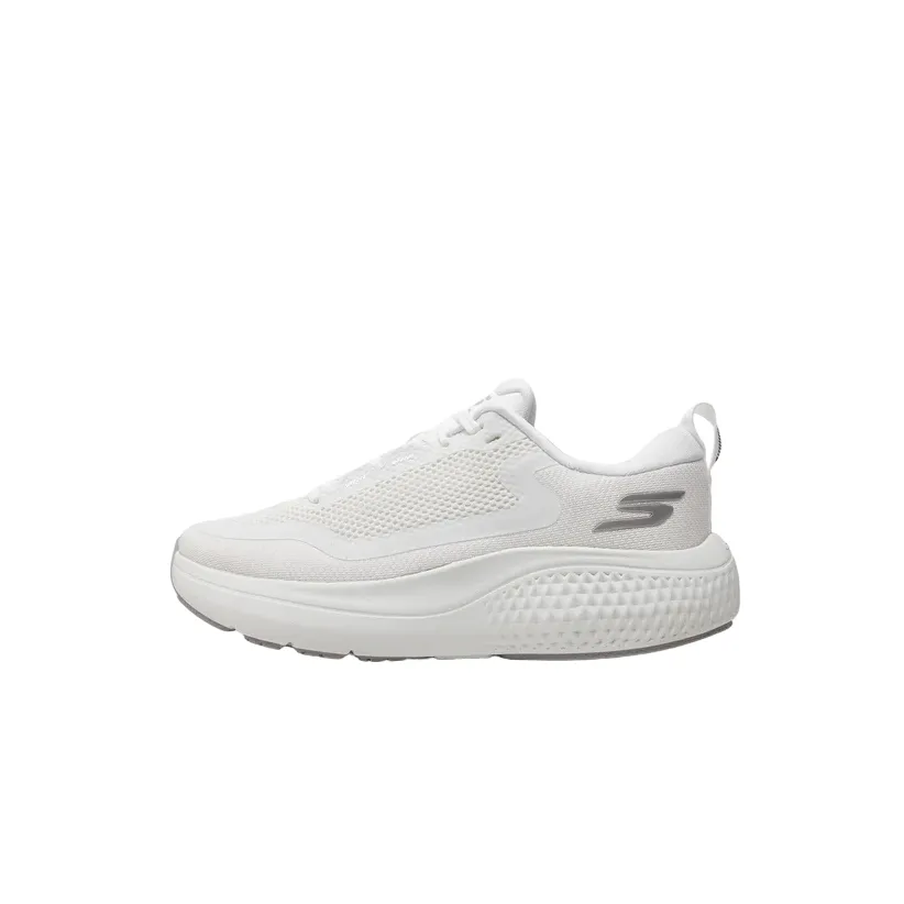 Skeckers scarpa da corsa da donna Go Run Supersonic Max 172086/WSL bianco-argento Contoured Insole Compression Knit