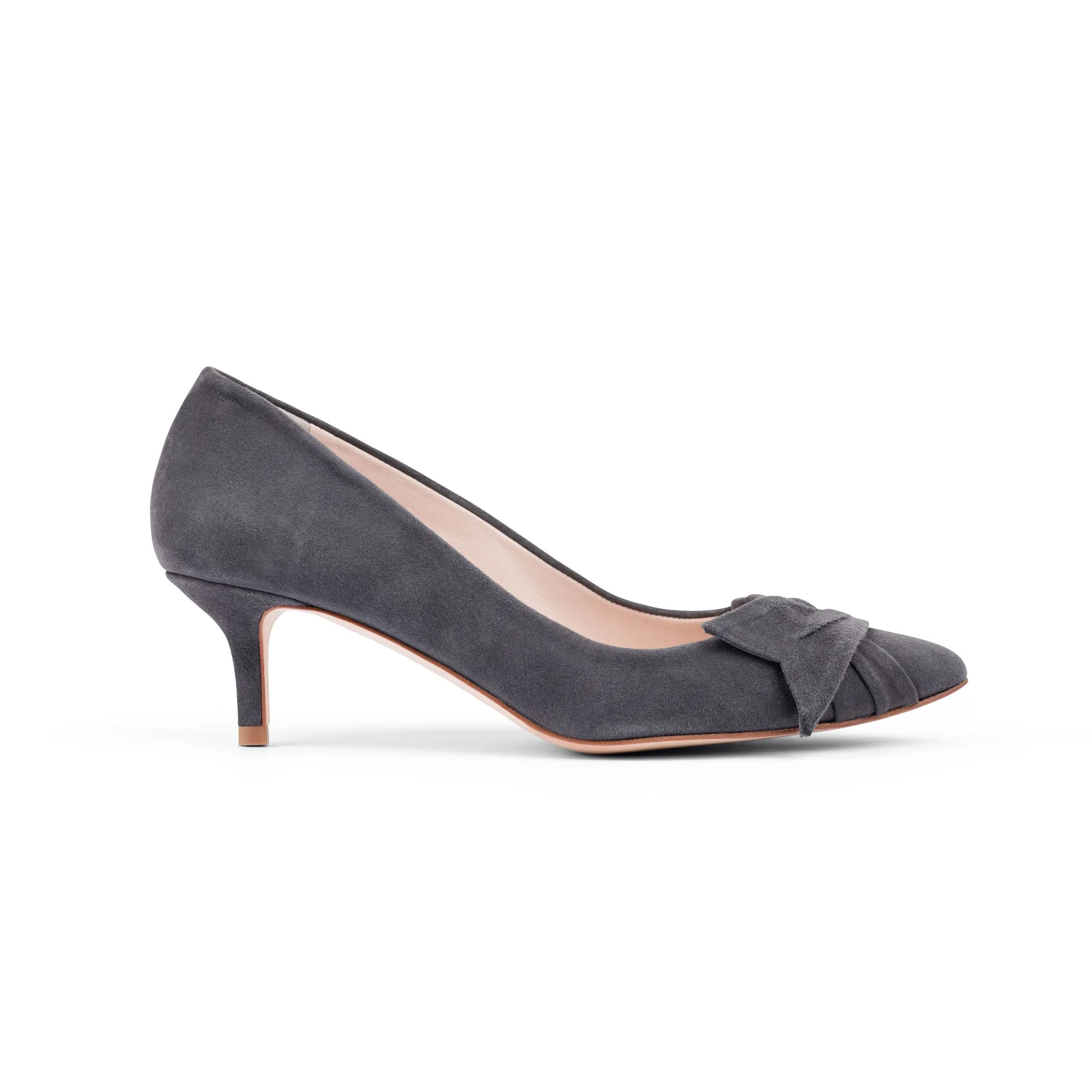 The Camelia heels- Anthracite Grey (wide) Suede Heels Soft Material