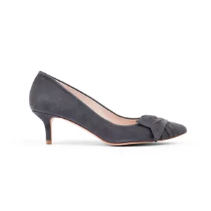 The Camelia heels- Anthracite Grey (wide) Suede Heels Soft Material