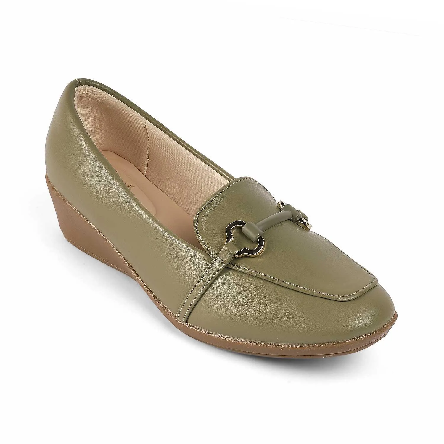 Tresmode Trevy Green Women's Casual Sole Loafers Office Shoes