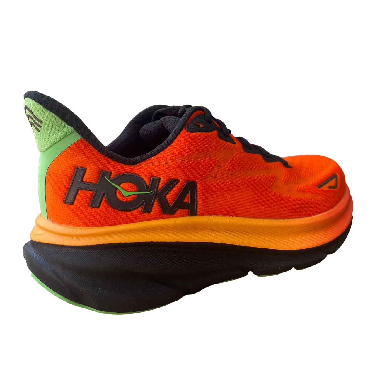 Hoka One One scarpa da corsa da uomo Clifton 9 1127895/FVOR rosso-arancio running in duathlons shoes Anti Slip Outsole Pattern