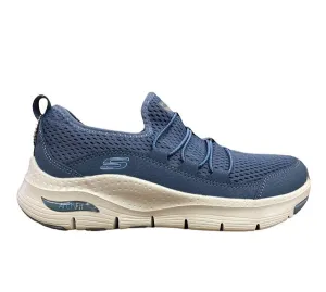 Skechers scarpa sneakers da donna Arch Fit Lucky Thoughts 149056 NVY blu sports nutrition