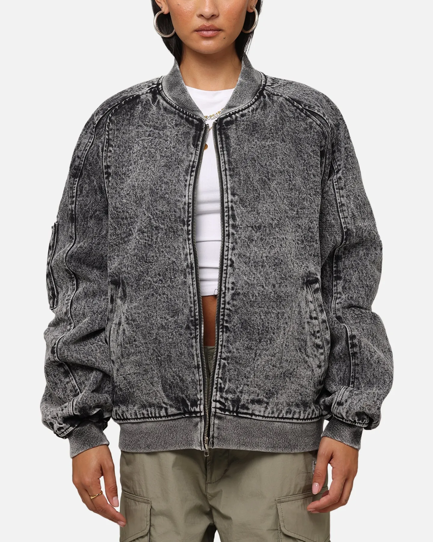 Cold Proof Saint Morta Flight Denim Jacket Black Stonewash