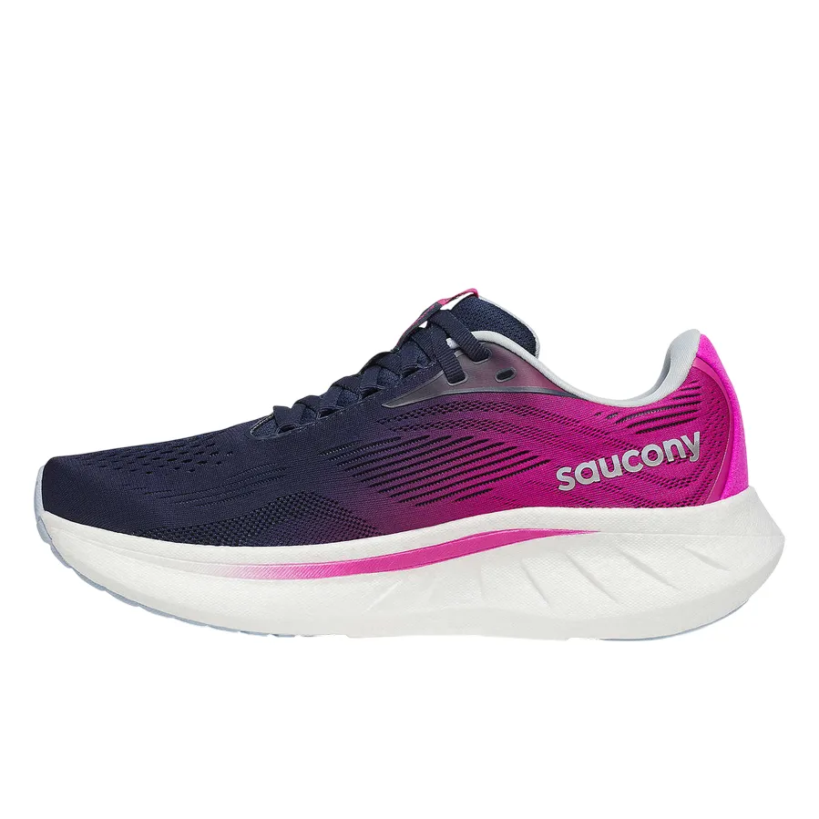 running shoes for athletes Thermo Regulating Saucony scarpa da corsa da donna Ride 18 S11000-160 blu-fucsia
