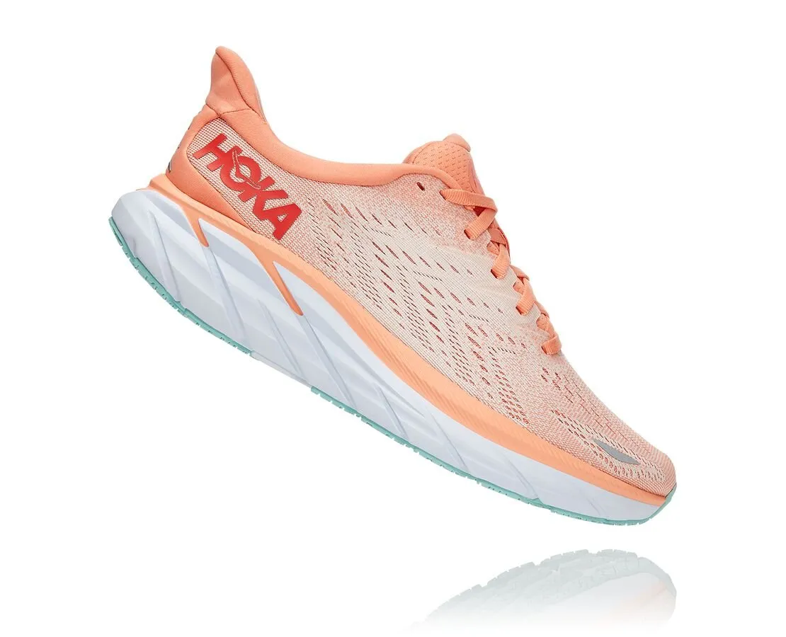 signature shoes Durable Toe Guard Hoka One One scarpa da corsa da donna Clifton 8 1119394/CSPY cantaloupe/silver peony