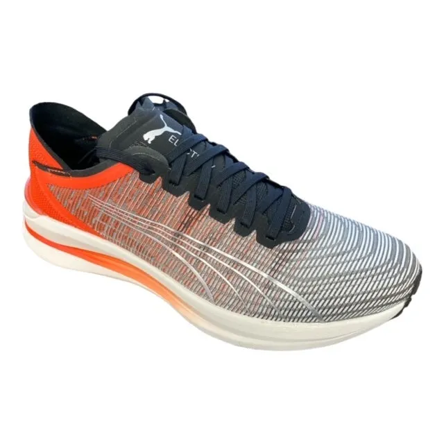 Puma scarpa da running uomo Electrify Nitro 195173 12 black-cherry tomato-white arch - support shoes Arch Alignment