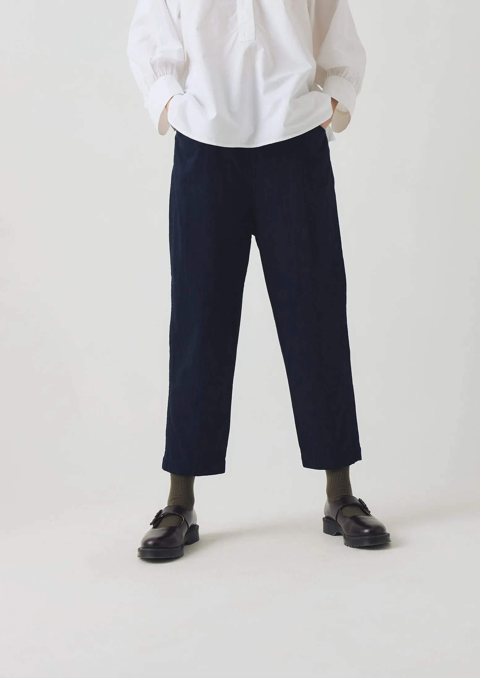 Alix Indigo Twill Pants | Indigo Minimal Design
