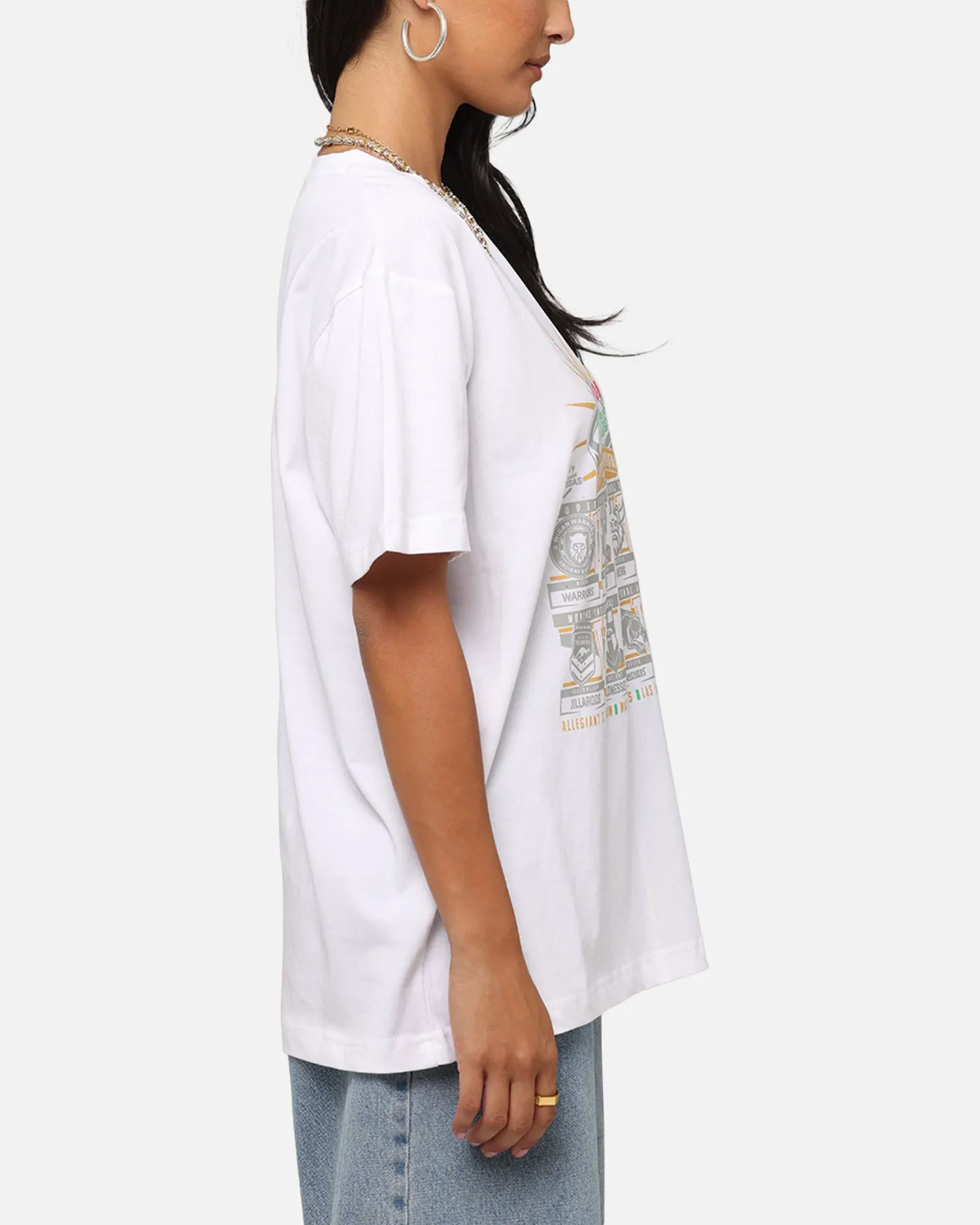 Tidwell NRL 2025 Las Vegas Round Sign T-Shirt White High-Quality Cotton