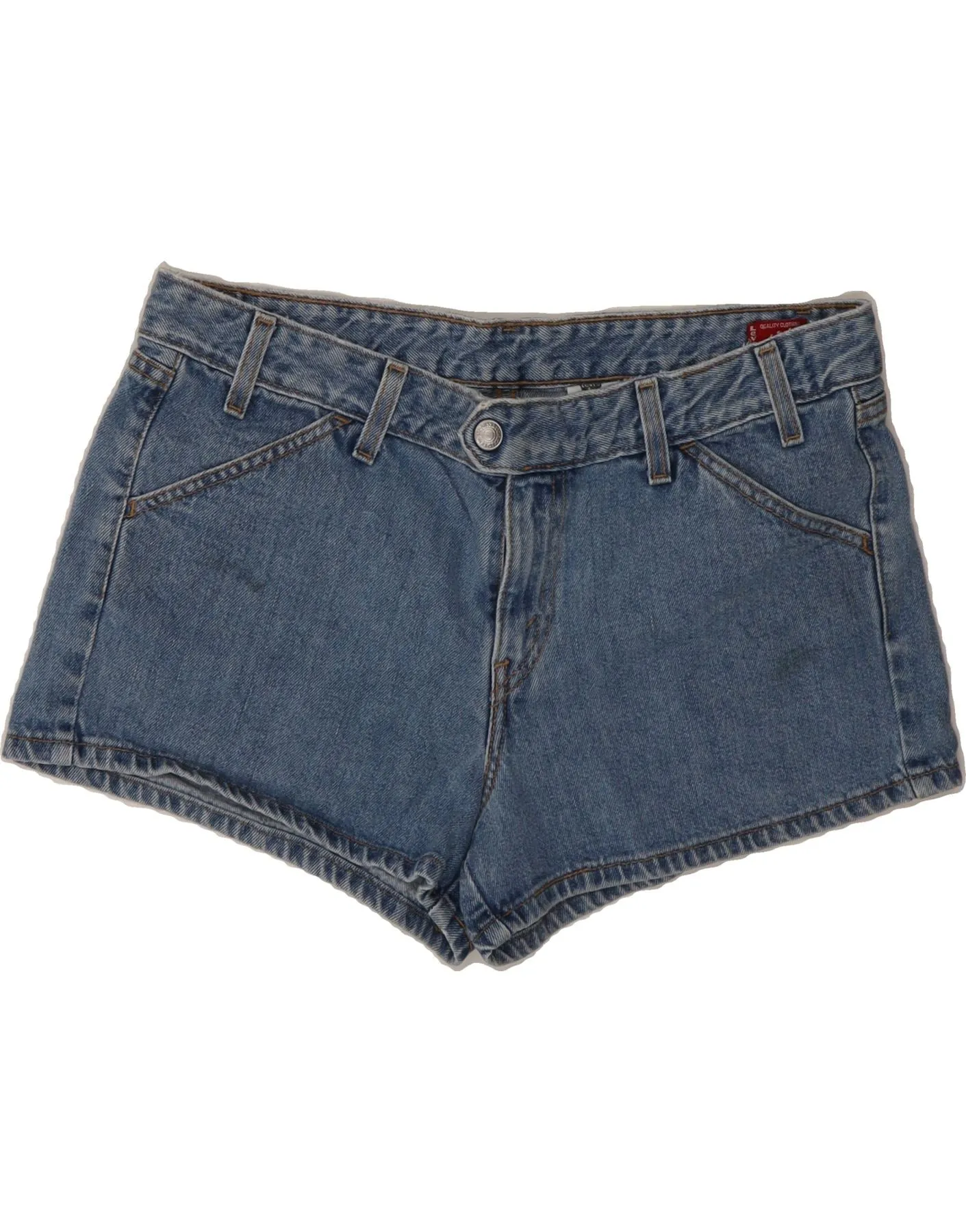 LEVI'S Womens Denim Shorts US 13 Large W34  Blue Cotton evening dress