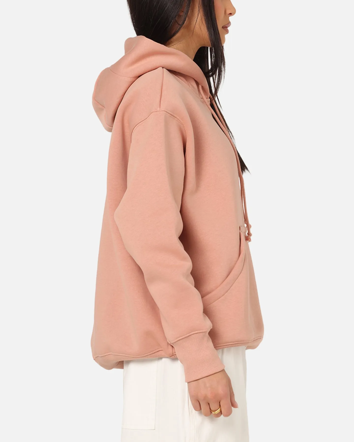 Nike Women's Sportswear Phoenix Fleece Oversized Pullover Hoodie Rose Gold Formal Occasion Triple Stitched Seams