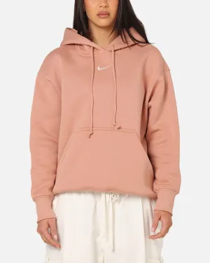 Eco Conscious Dyes Leisure Wear Nike Women's Sportswear Phoenix Fleece Oversized Pullover Hoodie Rose Gold