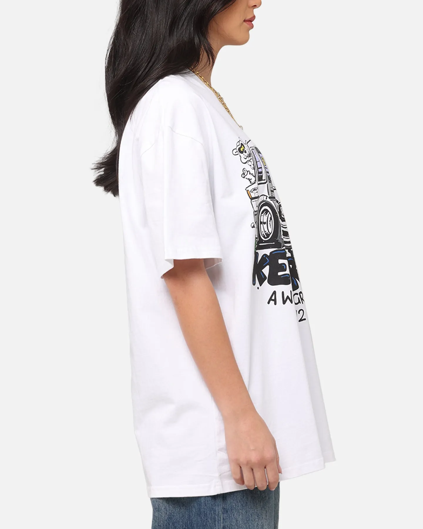 Layering Piece Trendy Top Key Street X FRKO Wip T-Shirt White