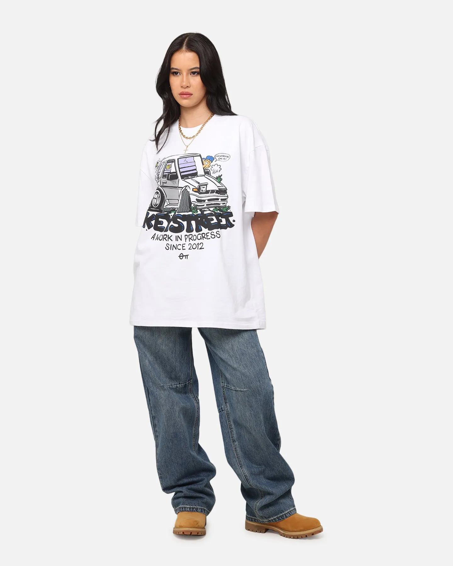 Key Street X FRKO Wip T-Shirt White Street Outfit Sustainable