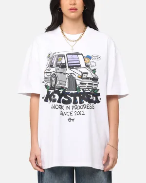 Flexible Neckline Key Street X FRKO Wip T-Shirt White