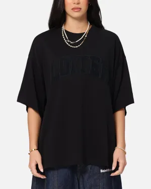 Pilling Resistant Finish Oversized Silhouette Loiter Arch Premium Boxy T-Shirt Black